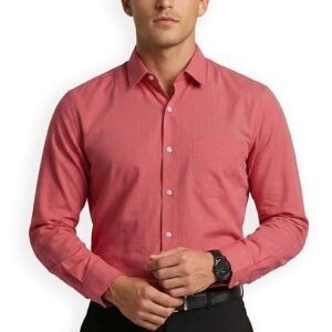 Peter England Men's Everyday Solid Slim Fit Full Sleeve Formal Shirt | Cotton-Rich